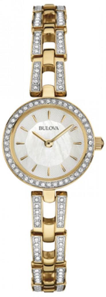 Two-Tone Crystal Analog Display Bracelet Watch